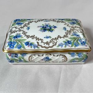 Vintage Schumann Bavaria Germany "FORGET ME NOT" Trinket Box